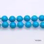 JYXJEWELRY Single Strand Turquoise Jewelry 8.5mm Round Blue Turquoise Necklace 18''