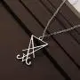 CENWA Sigil of Lucifer Pendant Satanic Symbol Stainless Steel Jewelry Seal of Satan Necklace Alchemy Symbolic Gift