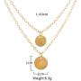 Yean Sequin Pendant Necklace Layered Coin Necklaces Gold Jewelry Chain for Women and Girls