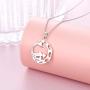 DAOSHANG 925 Sterling Silver Celtic Knot Mermaid Moon Pendant Necklace Jewelry Gift for Women Teen Girls Wife and Lovers