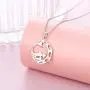 DAOSHANG 925 Sterling Silver Celtic Knot Mermaid Moon Pendant Necklace Jewelry Gift for Women Teen Girls Wife and Lovers