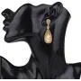 Moonstruck Costume Jewelry Chandelier Champagne Golden Gold Drop and Dangle Earrings for Women