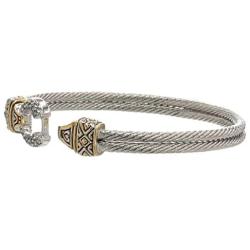 John Medeiros Lovely Antiqua Collection 7'' Pavè CZ Circle Bracelet Cubic Zirconia Made in America