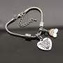 CAROMAY Grand Daughter Bangle Bracelets Charm Rainbow Granddaughter Jewelry Appreciate Birthday Family