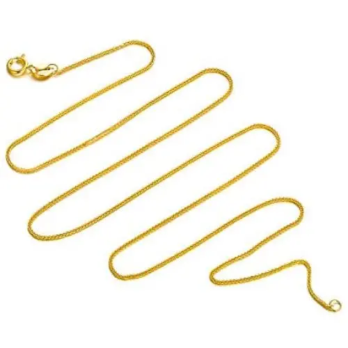 18K Solid Gold Chain Necklace for Women, 1.5MM Diamond Cut Rope Double Chains Necklace Jewelry for Girls, Mom, Wife 18” 18K Solid Gold Chain Necklace for Women, 1.5MM Diamond Cut Rope Double Chains Necklace Jewelry for Girls, Mom, Wife 18”