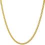 Lifetime Jewelry 2.2mm Curb Link Chain Necklace for Women & Men 24k Gold Plated