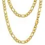 PROSTEEL 316L Stainless Steel Figaro Chain Necklace for Men/Women, Black/18K Real Gold Plated, 4mm to 13mm, 14inch to 30inch, Come Gift Box