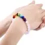 SUNYIK 8mm Round Stone Bracelet for Unisex, Healing Crystal Reiki Stretch Wristband 7'' Strand