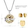 Cremation Jewelry Urn Pendant Necklace with Hollow Urn Cremation Jewelry for Ashes Lotus Flower Shape