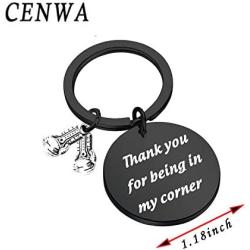 CENWA Boxing Gift Boxing Gloves Keychain Sports Gift Thank You for Being in My Corner Gifts for Boxers Boxing Coach