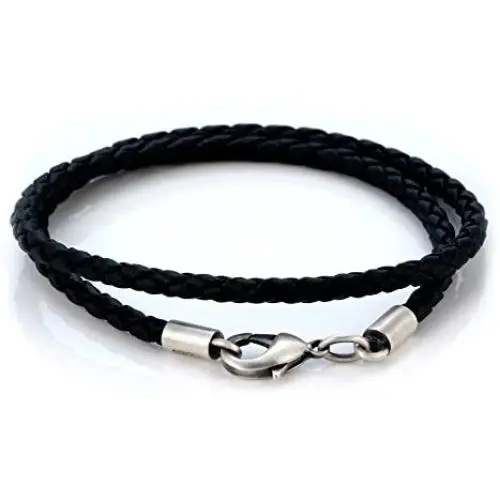 Bico 4mm (0.16 inch) Black Braided Necklace (CL14 Black) Bico 4mm (0.16 inch) Black Braided Necklace (CL14 Black)