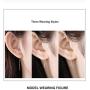 18K Real Gold Tiny Threader Earrings for women, Yellow Gold 4mm Dangle Star Earrings Ear Line Hypoallergenic Jewelry for Her, Mom, Wife, Girls, Teens