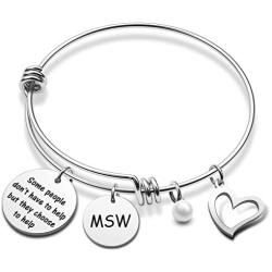 Social Worker Bracelet Some People Dont Have to Help But They Choose to Help MSW Graduation Gift Volunteer Jewelry(choose help BR)