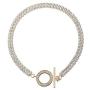 AF Diamond Tennis Bracelet 2 Rows Copper 18K Gold Plated 2MM AAA Cubic Zirconia Bracelet for Women Jewelry Wedding Gift Size 7 lnch (Rose Gold)