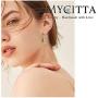 Mycitta Crystal Wedding Bridal Jewelry Set Teardrop Pendant Necklace Drop Dangle Earrings Set for Bride Bridesmaids Mother of Bride Prom Party Formal Jewelry Set for Women