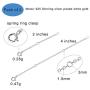925 Sterling Silver Necklace Extenders Adjustable Extension Chain for Necklace Bracelet Anklet 2 pcs