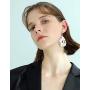 FUNRUN JEWELRY 16 Pair Teardrop Leather Earrings Christmas Tree Earring for Women Petal Dangle Drop Earring Lightweight