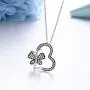 Besilver Triple Heart Necklace for Women Girls Antler/Butterfly/Crystal Iced Out Love Heart Jewelry Gifts for Christmas Day/Valentine Day/Birthday
