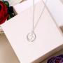 EVER FAITH 925 Sterling Silver Circle Cross Pendant Necklace Birthday Daily Jewelry for Women, Girl