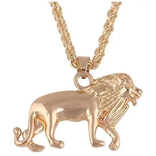 MIXIA Chic Trendy Male Alloy Gold Color Lion Pendant Necklace for Men Boys Fashion Animal Charm Necklace Jewelry MIXIA Chic Trendy Male Alloy Gold Color Lion Pendant Necklace for Men Boys Fashion Animal Charm Necklace Jewelry