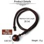 Top Plaza Natural Healing Crystal Stone Pendant Necklace Round Gemstone Beads Pendant Necklaces with Nylon Cord 26 Inch