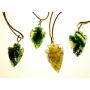 KVK Crystals Moss Agate Stone Arrowhead Pendant Necklace