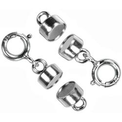 2 Sterling Silver Converters Magnetic Clasps For Small Necklaces