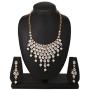 Efulgenz Indian Bollywood Gold Plated Crystal Kundan Rhinestone Faux Pearl Wedding Choker Collar Necklace Earrings Jewelry Set