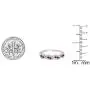 Dazzlingrock Collection 10K Round Gemstone & Diamond Ladies Swirl Anniversary Wedding Band, White Gold