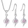TENGTEGNFIT Cube Zircon Dangle Drop Earrings Sterling Silver Chain Pendant Necklace Jewelry Sets for Women Girls, Gift Box TENGTEGNFIT Cube Zircon Dangle Drop Earrings Sterling Silver Chain Pendant Necklace Jewelry Sets for Women Girls, Gift Box