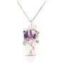 JOVIVI Chakra Gemstone Tree of Life Wire Wrapped Natural Clear Quartz Healing Crystal Point Pendant Necklace Mothers Day Gift JOVIVI Chakra Gemstone Tree of Life Wire Wrapped Natural Clear Quartz Healing Crystal Point Pendant Necklace Mothers Day Gift