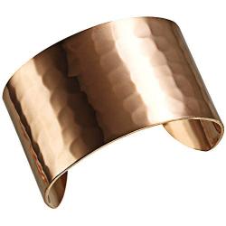 DEMMEX Hand Crafted Thickest 100% Turkish Hammered Copper Unisex Cuff Bracelet, 1.5mm Thick Solid High Gauge Pure Copper. Reduce Joint Pain and Inflammation & Stress