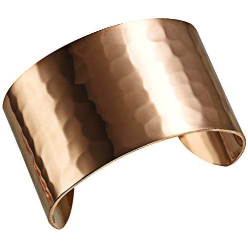 DEMMEX Hand Crafted Thickest 100% Turkish Hammered Copper Unisex Cuff Bracelet, 1.5mm Thick Solid High Gauge Pure Copper. Reduce Joint Pain and Inflammation & Stress