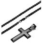CASSIECA Stainless Steel Lords Prayer Cross Pendant Necklaces Bible Verse Philippians 4:13 Pendants for Mens Cross Necklace Chain 22 24 28 Inch
