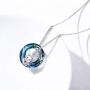 JUSTKIDSTOY Pig Necklace Jewelry 925 Sterling Silver Cute Animal Pendant Necklace with Crystal Gift for Women Girl Birthday