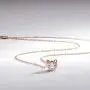 AINUOSHI 925 Sterling Silver 0.5 Carat Sparkling Cz Mouse Pendant Necklace Gifts For Women Teenage Girls(3 Colors Plated)