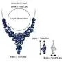 BriLove Womens Costume Fashion Crystal Peach Flower Enamel Statement Necklace Dangle Earrings Set BriLove Womens Costume Fashion Crystal Peach Flower Enamel Statement Necklace Dangle Earrings Set