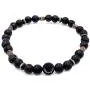 Mens Strength and Courage Lava Stone Stretch Bracelet Handcrafted in USA