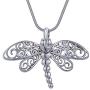 HooAMI Cremation Jewelry for Ashes Silver Dragonfly Pendant Memorial Urn Necklace