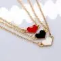 Uloveido 1 Dozen Cute Red Black White Heart Bracelets Gold Plated Adjustable Anklet Gifts for Children Kids On Christmas Y569 Uloveido 1 Dozen Cute Red Black White Heart Bracelets Gold Plated Adjustable Anklet Gifts for Children Kids On Christmas Y569