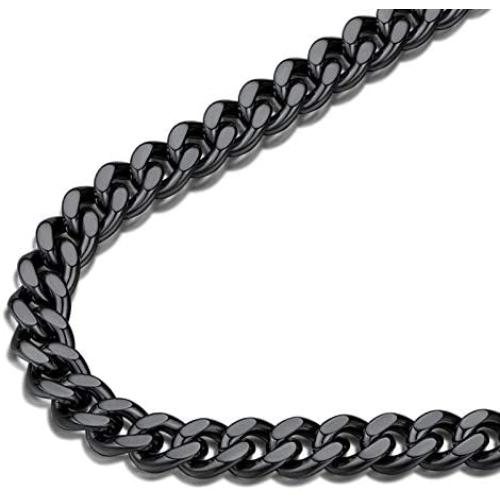 FindChic Men Curb Chain Necklace 18K Gold Plated/Stainless Steel/Black Chunky Double Tight Cuban Link Hip Hop Neck Chains for Men Boys 3.5MM/5MM/6MM/7MM/9MM/12MM 14-30 8 Length Options (Send Gift Box)