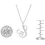 0.05 Carat (ctw) Round Diamond Fancy Letter Alphabets Initial Pendant, Sterling Silver