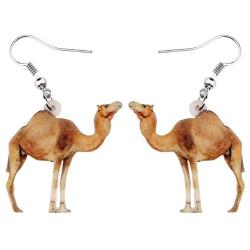 WEVENI Acrylic Desert Camel Llama Earrings Dangle Drop Jewelry For Women Girls Ladies Unique Gift