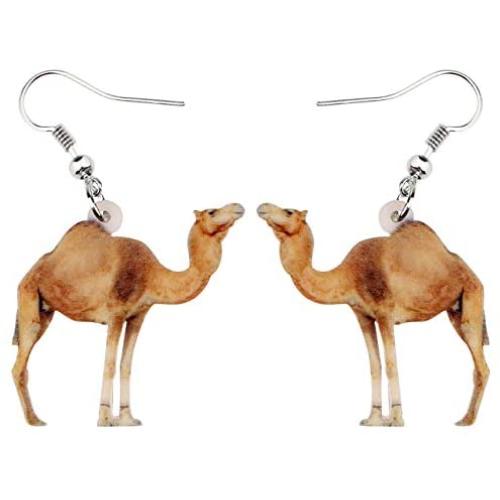 WEVENI Acrylic Desert Camel Llama Earrings Dangle Drop Jewelry For Women Girls Ladies Unique Gift