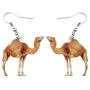 WEVENI Acrylic Desert Camel Llama Earrings Dangle Drop Jewelry For Women Girls Ladies Unique Gift