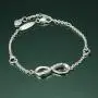 ELEGANZIA Infinity Bracelet for Women Girls Sterling Silver Jewelry Cubic Zirconia, Adjustable Bracelet with Love Heart Charm Bracelet ELEGANZIA Infinity Bracelet for Women Girls Sterling Silver Jewelry Cubic Zirconia, Adjustable Bracelet with Love Heart Charm Bracelet