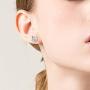 Sllaiss 925 Sterling Silver Stud Earring For Women Girls Round Cut Cubic Zirconia Stud Earring Piercing Earrings With Gift Box, Set With Swarovski Zirconia