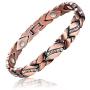 Copper Bracelet for Women Magnetic Arthritis Therapy Bracelets for Pain Crystal Link Chain Charm Jewelry Gift 3500 Gauss Magnets with Adjust Tool