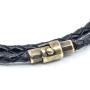 Lobo Verde Handmade Double Wrap Braided Leather Bracelet with Magnetic Copper Clasp