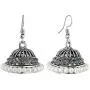 Saissa Silver Plated Oxidised Metal Bollywood Lightweight Small Jhumka Boho Earrings Indian Jewelry for Women Saissa Silver Plated Oxidised Metal Bollywood Lightweight Small Jhumka Boho Earrings Indian Jewelry for Women